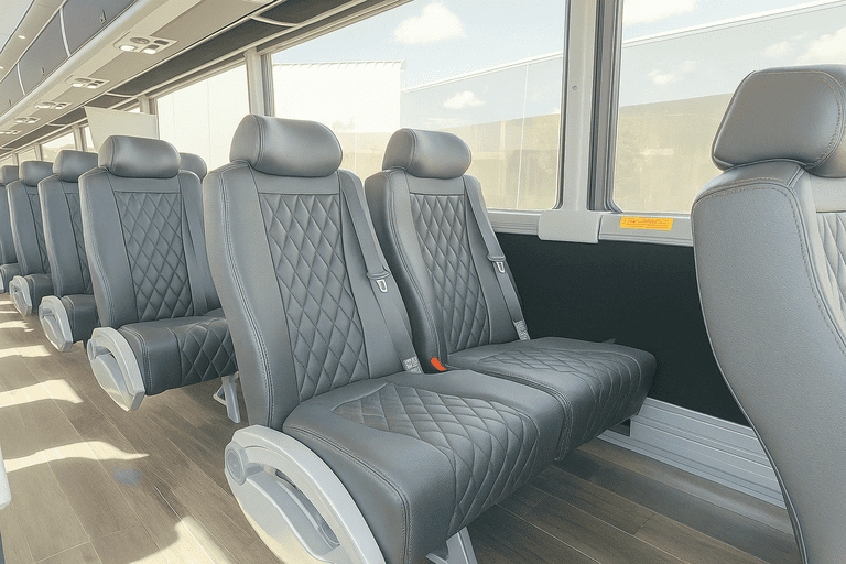 interior of Coach Bus Chesapeake charter bus